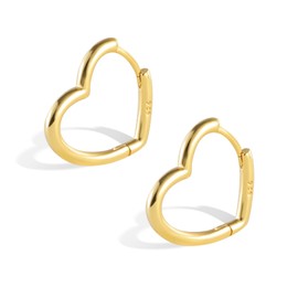 ALEXCRAFT Gold Earrings for Women Gold Heart Earrings for Women Gold Heart Hoop Earrings