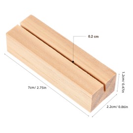 Toyvian 12pcs Wood Place Card Holder: Table Number Holder Stands, Sign Stands for Display Wedding Retail Shop Birthday Party Home Decoration(2.83 X 0.98 X 0.8 in)
