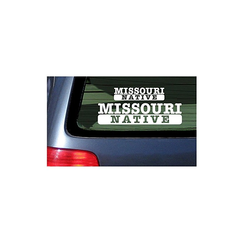 Missouri Native - White Vinyl Sticker Window Decal