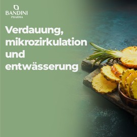 Bandini® Bromelain 10000 F.I.P/g | 5000 GDU/g | Strong Detox Drainage | 200 Enteric Juice-Resistant High Dose Tablets | Pure Natural Enzyme Pineapple Extract | 1 Capsule / Day for 200 Days | Vegan