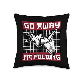 Best Easy Origami Crane Paper Gifts For Beginners Go Away Paper Crane Folding Owl Master Origami Throw Pillow, 16x16, Multicolor