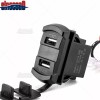 SI Dual USB Charger Socket LED Voltage Voltmeter Rocker Switch
