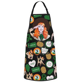 WZMPA Troop Beverly Hills Kitchen Apron Phyllis & Virda Fans Gift Wilderness Girls BBQ Apron Beverly Movie Inspired Gift, He Permed Me Ap, Medium