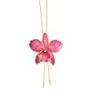 FB JEWELS Solid Lacquer Dipped Fuchsia Cattleya Orchid Adjustable Necklace