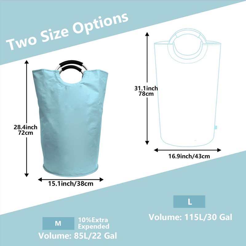 90L Large Laundry Basket Waterproof Laundry Hamper Bag Washing Bin
