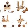 Brain teaser puzzle wooden threading rope loop puzzle luban lock