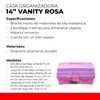 Santul 6239 Caja Vanity, 14 pulgadas, morada/rosa