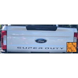 Decal Mods Rear Tailgate Decal Sticker (Thin) Letter Inserts Inlays for Ford F250 F350 F450 (2017-2019) Super Duty (APB Blaze Realtree) - APB