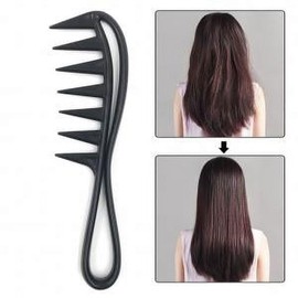 Black Large Tooth Detangle Comb Shampoo Wide Teeth Comb Hair Salon Shampoo Comb Unbreakable Styling Tools and Appliances
