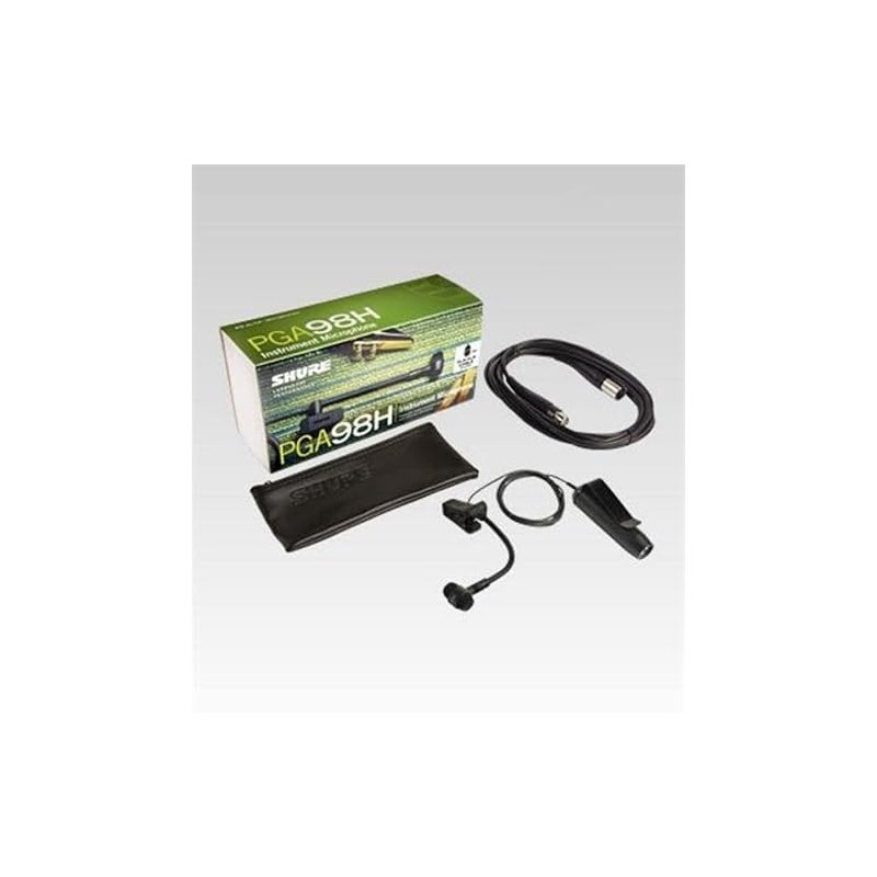 Shure PGA98H - Micrófono Condensador cardioide con Pinza para Instrumentos