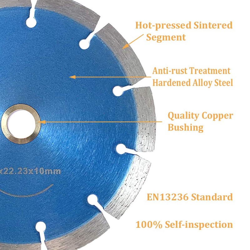 Meacase 6 inch Segmented Diamond Saw Blade for Concrete Masonry