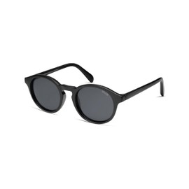 SOJOS SJ2510 Women's Polarised Round Men's Retro Vintage UV400 Protection Sunglasses, Black / Grey