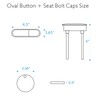 WinZo Toilet Oval Dual Flush Button with Toilet Seat Bolts