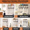 Broom Holder Wall Mount with Cleaning Supplies Organizer, Laundry Room