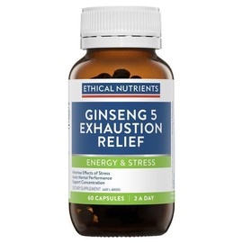 Ethical Nutrients Ginseng 5 Exhaustion Relief 60 Capsules