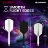 Mission Force 90 Slim White Dart Flights Medium