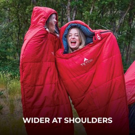 TETON Sports LEEF Ultralight Mummy Sleeping Bag Perfect for Backpacking, Hiking, and Camping; 3-4 Season Mummy Bag; Free Stuff Sack Included, Moss/Sky