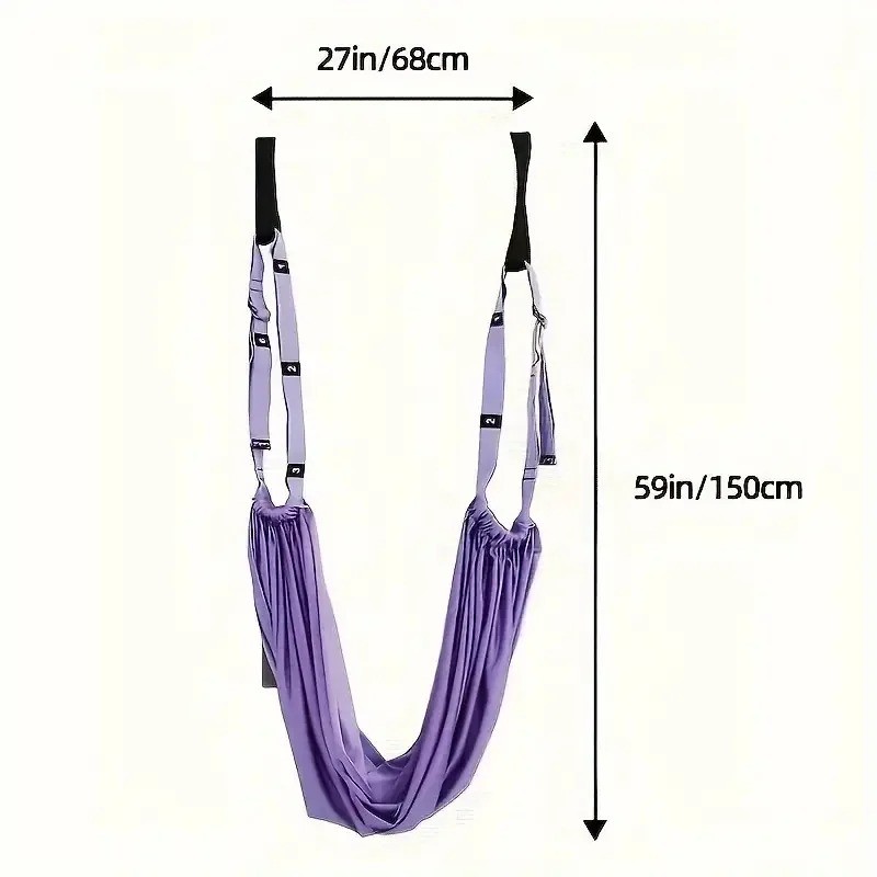 Aerial Yoga Stretching Strap with Loops – Premium Nylon Yoga