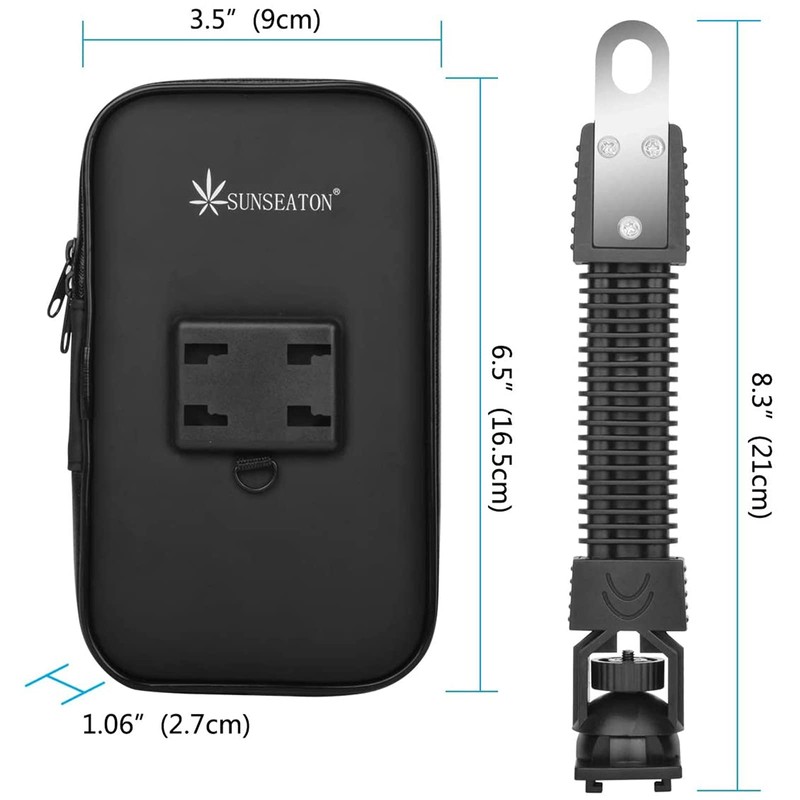 Professional Waterproof Moto Support Case, SUNSEATON 360 Degree Rotation Universal