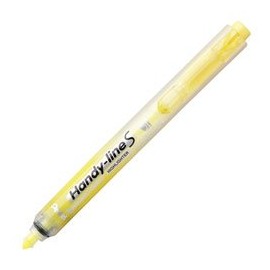 Pentel Handy-line S Retractable Highlighter, Chisel Tip, Yellow Ink, 4 /Pack (SXS15BP4G)