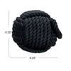 Nautical Rope Knot Decorative Cotton Door Stop, Black