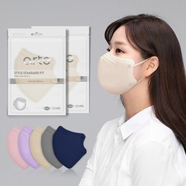 Arte domestically produced bird-shaped disposable color mask, beige, 100 sheets (pack of 25) / 아르떼 국산 새부리형 일회용 컬러 마스크 베이지 100매(25매입포장)