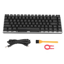 Mechanical Gaming Keyboard AK33 Blue Switch 5 Core Wire 82 Keys Silver Black RGB Edition Computer SuppliSBlue Switch