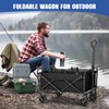EVLIQUIL EVLIQUIL Collapsible Foldable Wagon,Wagons Carts Foldable with Wheels,Utility Grocery