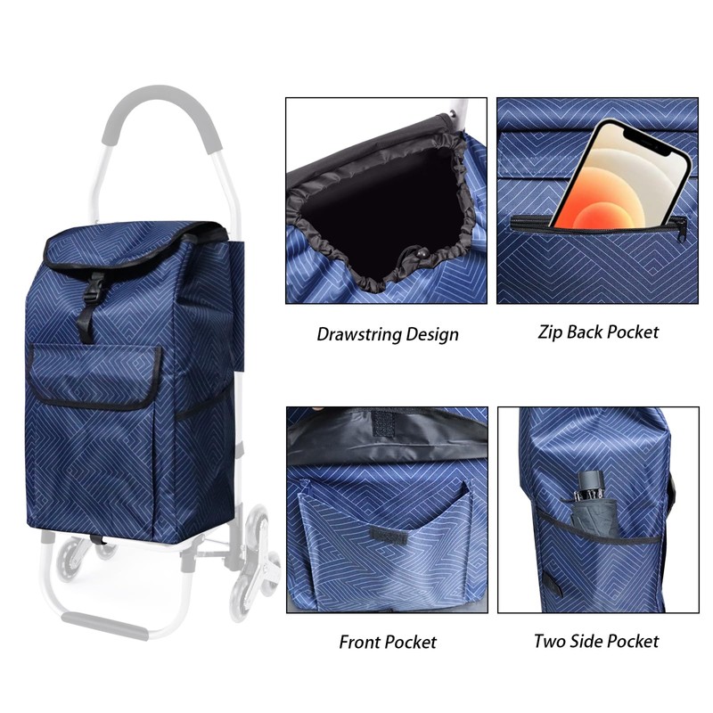 Replacement Bag for Grocery Cart/Shopping Cart - Waterproof Trolley Bags,