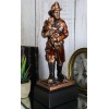Heroic Fireman With Turnout Jacket Saving Child Statue Emergency Fire