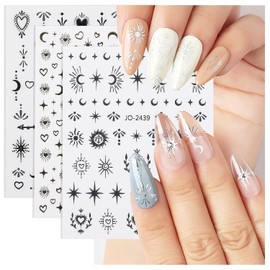 Nicedeco 15 Sheets Nail Art Stickers Decals Self-Adhesive Nail Supplies Nail Art Design Decoration 004