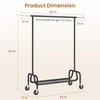 JIEJIERUI Heavy-duty Clothing Rack with Wheels, Rolling Clothes Rack with