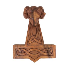 Aries Hammer Viking Thor Hammer Hand Carved Wooden Wall Art –