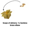 GARDENA Brass elbow: Brass angle with 26.5 mm (3/4 ")