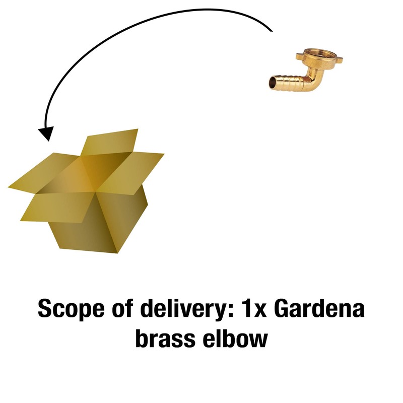 GARDENA Brass elbow: Brass angle with 26.5 mm (3/4 ")