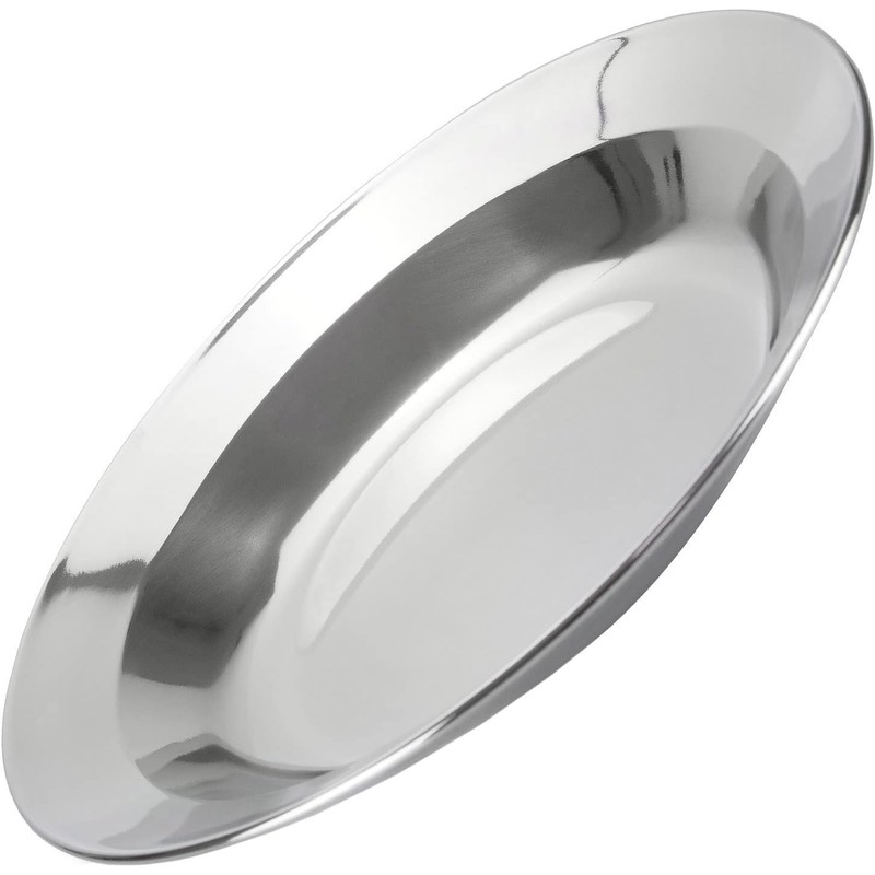 Menax - Set of 12 Snack Plates in Stainless Steel