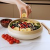 Jungle Culture® Large Bamboo Fruit Bowl 30cm – Natural Wooden