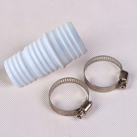 2 Pcs Washing Machine Drain Hose Connectors with Hose Clamps Dishwasher Drain Hose Adapter Washer Drain Hose Extension Adapter for 1.06" & 1.18" to 1.18" Washing Machine Dishwasher Water Hose