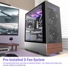 KEDIERS PC CASE ATX 3 Case Fans Pre-Installed, Mid Tower