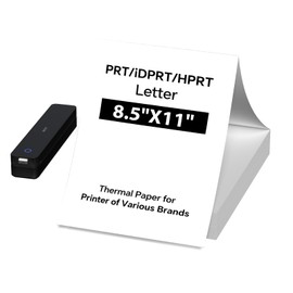 iDPRT MT610 Thermal Printer Paper 8.5 x 11 for MT610 Pro, D810, M08F, M832, M08E, A285M, A80, A81, PR20, A40, iDPRT HPRT PRT Thermal Paper 100 Sheets Compatible with Most Potable Letter Printers