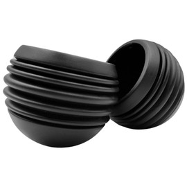 Timyrimy - Pies de repuesto para porche de 48 mm, tapas de plástico en forma de bola negra para asegurar las patas oscilantes al piso (juego de 4)