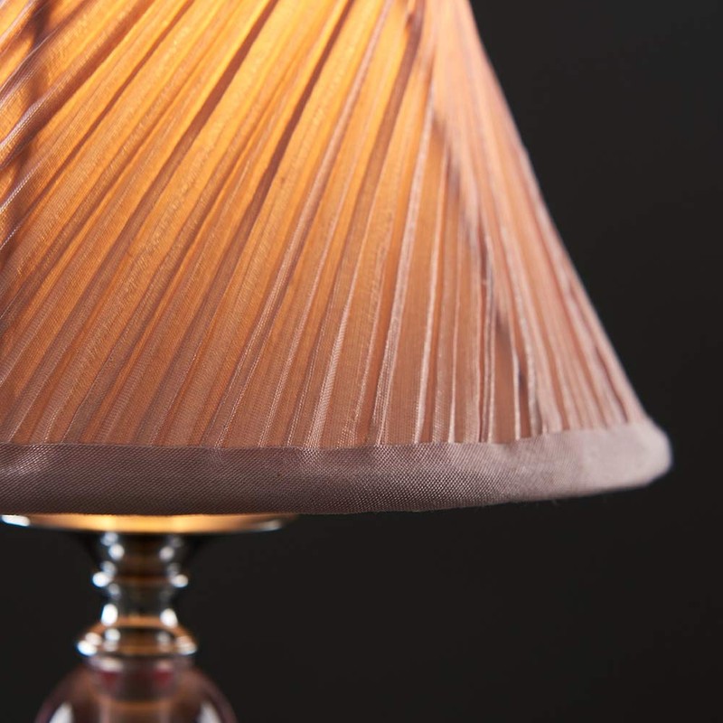 MiniSun | Modern Polished Chrome and Pink Touch Table Lamp