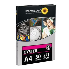 PermaJet Oyster 271gsm | A4 50 Sheets | Inkjet Semi-Gloss/Lustre Printer Photo Paper | APJ50914