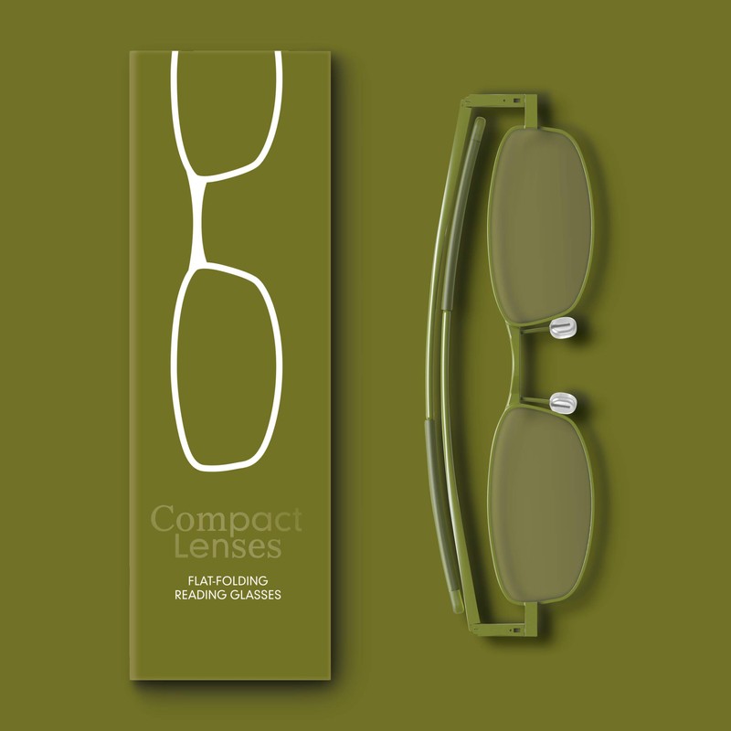 IF Compact Lenses Readers Slim Flat-Folding Unisex Reading Glasses -