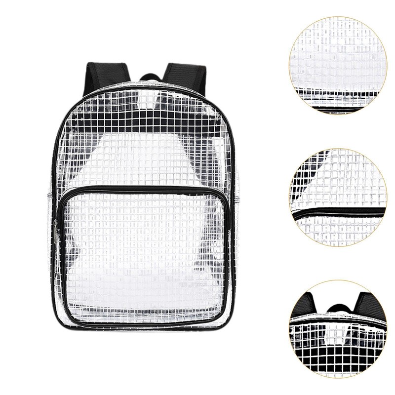 Generic Clear Backpack Cleanroom Tool Bag Workbag Transparent Daypack Engineer