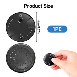 Cerushield Disk V2.0 098-0445 Unitron Hearing Aid Filters, Portable Mobility & Daily Living Hearing Aid Ear Wax Guard Cerumen Filter, Professional Cerumen Filter Baffle Accessory for Phonak - Black