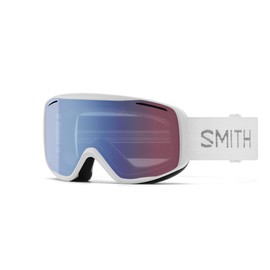 SMITH Rally Goggles with Carbonic-x Lens – Performance Snowsports Goggles for Skiing & Snowboarding – For Men & Women – White Chunky Knit + Blue Sensor Mirror Lens