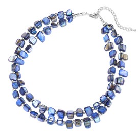 BULINLIN Boho Shell Beaded Necklaces Colorful Layered Beach Seashell Necklace Costume Jewellery Gifts for Women(Blue)