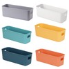 EURXLQ Pack of 6 Coloured Storage Boxes Plastic 28 cm
