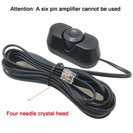 MEETOOT Car Amplifier Tuner Remote Volume Control 4-pin Crystal Header 4 metres Long Subwoofer Cable Controller for Car Motorcycle Speakers Home Stereo Speakers